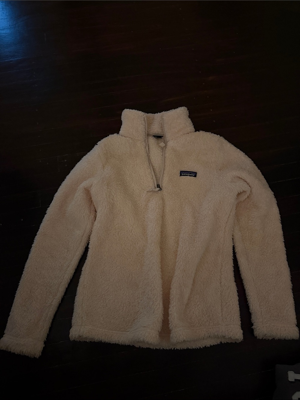Patagonia Cream Sherpa Fleece Half-Zip Pullover
